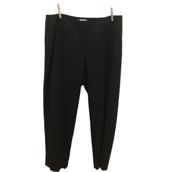 𝅺liz Claiborne flat front, straight leg Audra trouser. Black. Size 14W - Picture 1 of 7